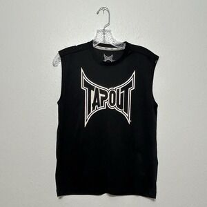 Tapout Black Tank Power Muscle Sleeveless Shirt Grunge Y2K Men's Size Large